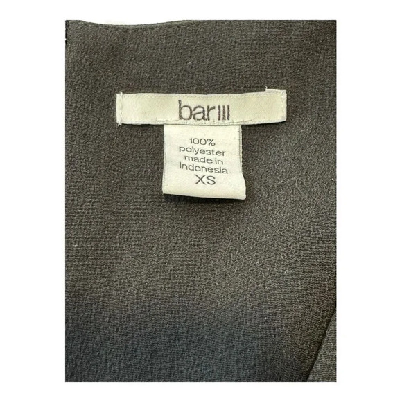 Bar III Women’s Size XS Black Tie Front V-Neck‎ Shift Dress - Picture 4 of 6